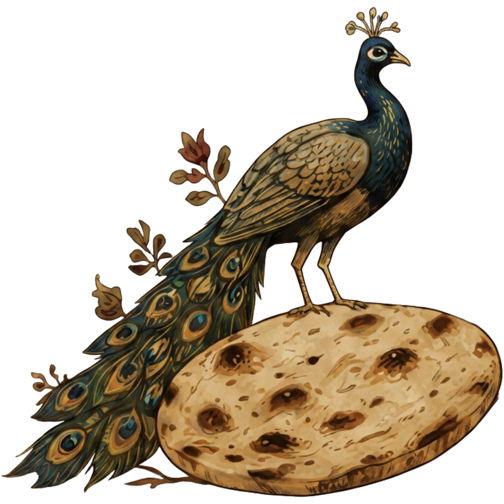 Naan Sense peacock and naan emblem